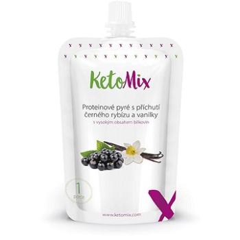 KetoMix Proteínové pyré s príchuťou čiernych ríbezlí a vanilky (8594196634863)