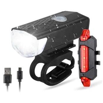 KIK KX5398 LED svietidlo na bicykel, zadné-predné USB sada (1734)