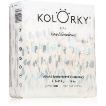 Kolorky Day Rain&Rainbow jednorázové EKO pleny velikost L 8-13 Kg 19 ks