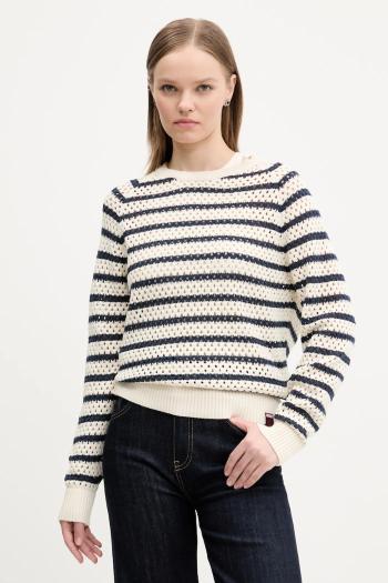 Bavlnený sveter Superdry dámsky, béžová farba, teplý, W6110620A-E1P