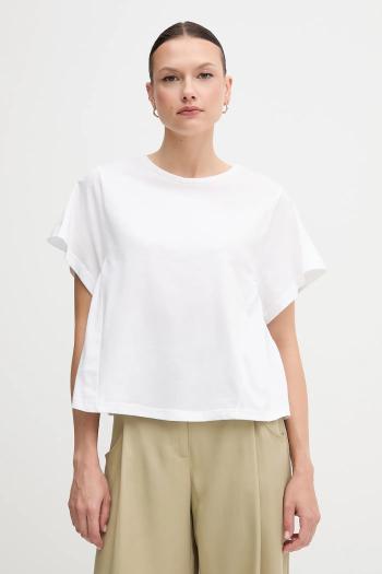 Bavlnené tričko United Colors of Benetton dámske, biela farba, 3U53D109U