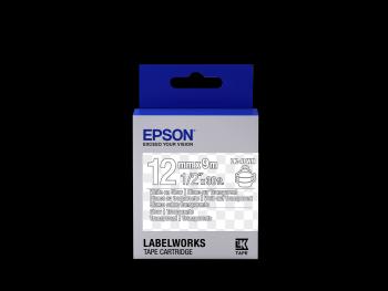 Epson LabelWorks LK-4TWN C53S654013 12mm x 9m, biela tlač / priehľadný podklad, originálna páska