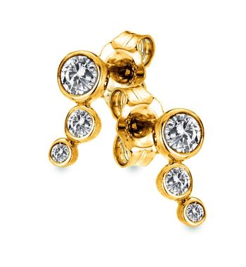 Hot Diamonds Pozlátené náušnice s diamantmi Gemstone DE833
