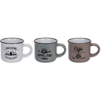 Sada kameninových hrnčekov Coffee 100 ml, 3 ks