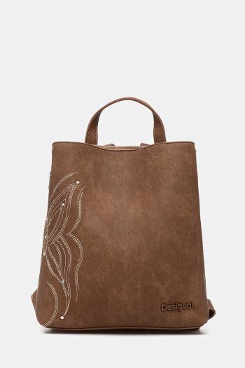 Ruksak Desigual GOODALL SAND SUMY MI dámsky, hnedá farba, malý, 25SAKP07