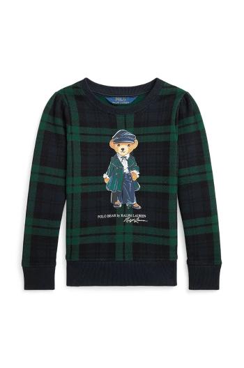 Detská bavlnená mikina Polo Ralph Lauren čierna farba, vzorovaná, 312952154001