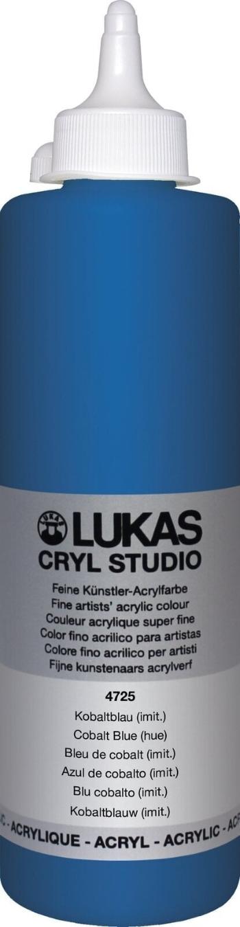 Lukas Cryl Studio Plastic Bottle Akrylová farba Cobalt Blue Hue 500 ml 1 ks