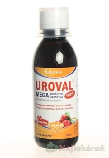 UROVAL MEGA BRUSNICA FORTE na močové cesty 200 ml