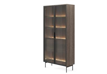 ArtLas Vitrína NAIRE 2D2S s LED osvetlením | dub dunin