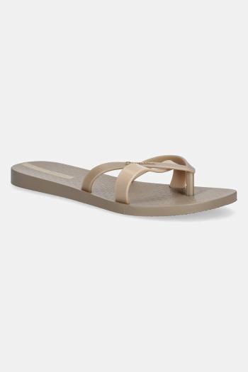 Šľapky Ipanema KIREI FEM dámske, béžová farba, na plochom podpätku, 81805-BC801