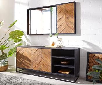 Komoda Famke 145 cm mango teak 2 dvierka 3 priehradky