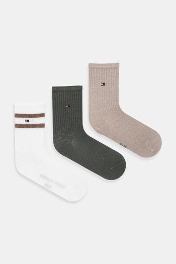 Ponožky Tommy Hilfiger 3-pak béžová farba, 701236330