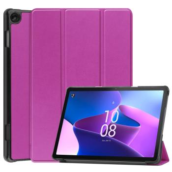 LEATHER Zaklápací obal pre Lenovo Tab M10 3. generácia (TB328FU / TB328XU) fialový