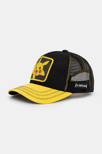 Detská baseballová čiapka Capslab Pokemon Capslab Trucker čierna farba, s nášivkou, CL.PKM2.3.PIK6