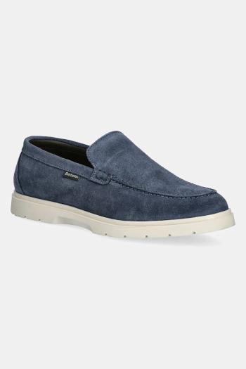 Semišové mokasíny Barbour Carty pánske, tmavomodrá farba, MFO0797BL72