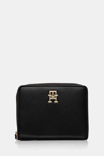 Peňaženka Tommy Hilfiger dámska, čierna farba, AW0AW17408