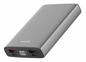 Power bank Swissten Aluminum Power Bank 10000 mAh 20W Power Delivery szürke