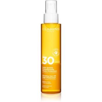 Clarins Sun Care Glowing Oil suchý olej na vlasy a telo SPF 30 150 ml