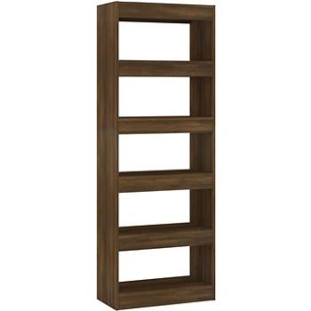 Shumee deliaca stena hnedý dub 60 × 30 × 166 cm drevotrieska, 813610