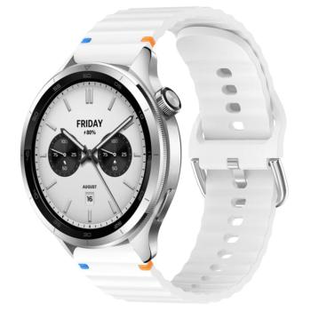 WAVY Silikónový remienok pre Xiaomi Watch S4 biely