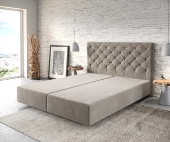 Boxspring posteľ Dream-Great 160x200 cm z mikrovlákna béžová