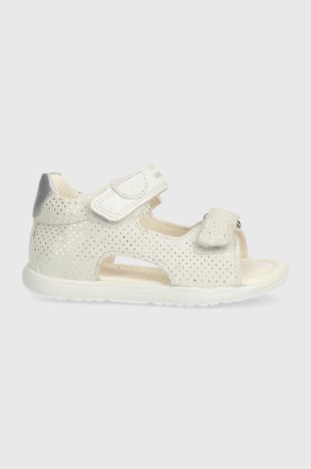 Semišové sandále Geox SANDAL MACCHIA béžová farba