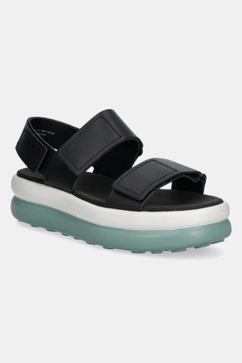 Kožené sandále Camper Pelotas Flota Up dámske, čierna farba, na platforme, K201728-005