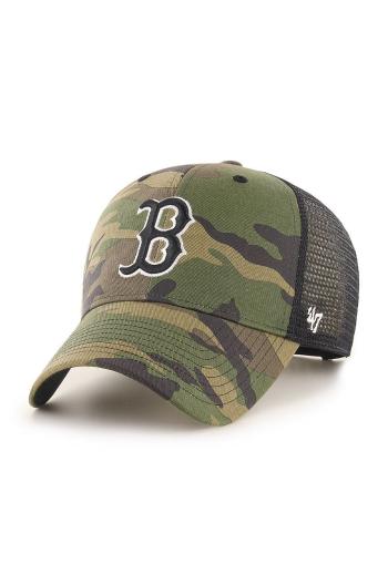 Čiapka 47 brand Boston Red Sox zelená farba, vzorovaná