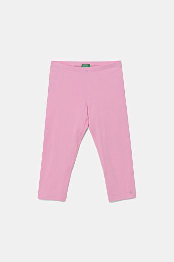 Detské legíny United Colors of Benetton ružová farba, jednofarebné, 3MT1CF02J