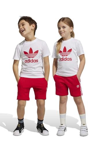 Detská súprava adidas Originals červená farba
