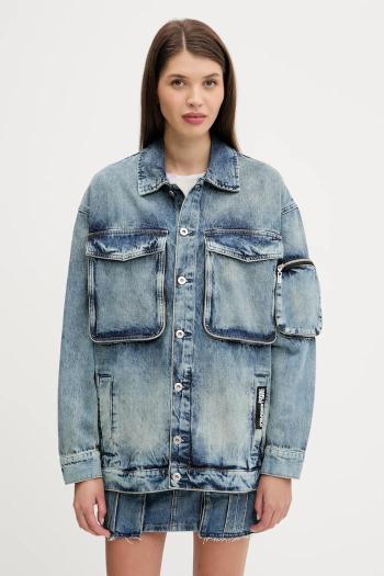 Rifľová bunda Karl Lagerfeld Jeans prechodná, oversize, A3W14011