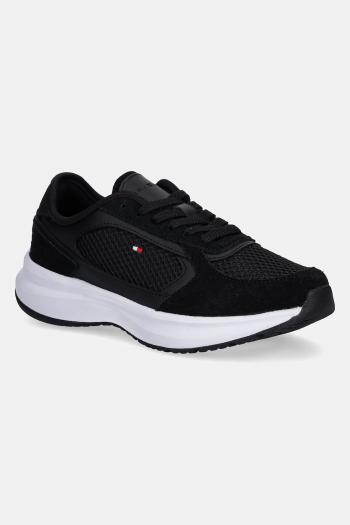 Tenisky Tommy Hilfiger SPORTY RUNNER dámske, čierna farba, FW0FW08644