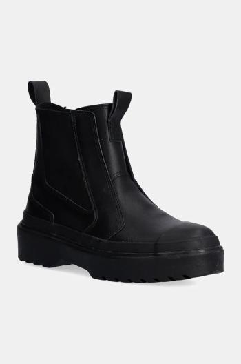 Detské kožené topánky chelsea Converse CHUCK TAYLOR AS CHELSEA LUGGED čierna farba, A08453C