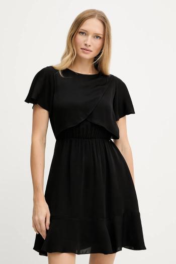 Šaty Armani Exchange čierna farba, mini, áčkový strih, XW001014 AF16121