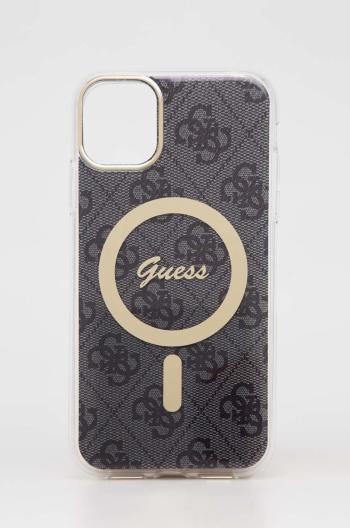 Puzdro na telefón a nabíjačka Guess iPhone 11 6,1'' čierna farba