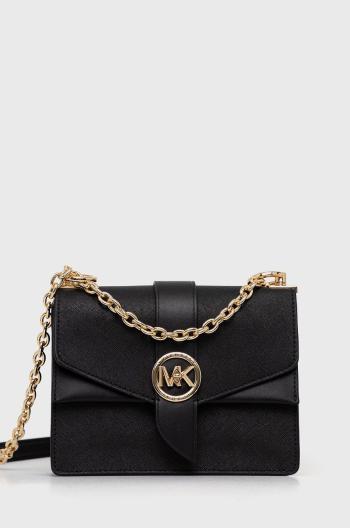 Kožená kabelka MICHAEL Michael Kors čierna farba