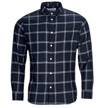 Selected  SLHSLIMOWEN-FLANNEL SHIRT LS NOOS  Košele s dlhým rukávom Námornícka modrá