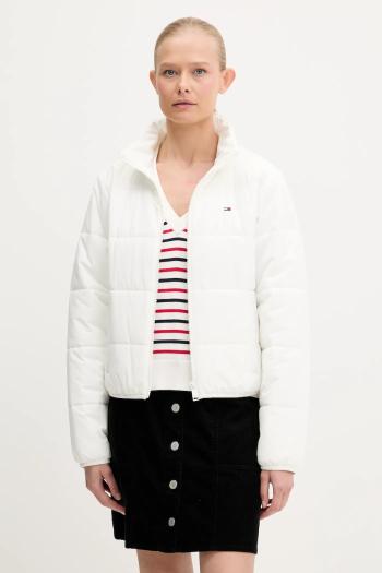 Bunda Tommy Jeans biela farba, zimná, DW0DW20958
