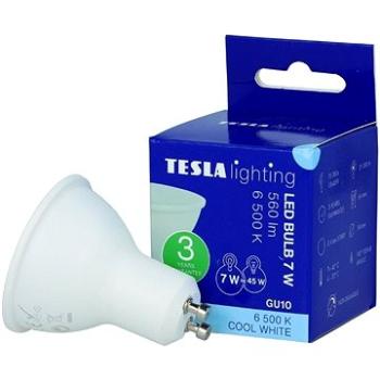 TESLA  LED GU10, 7W, 560 lm, 6500 K studená biela (GU100760-7)