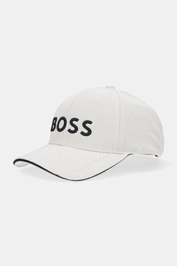 Šiltovka BOSS Green béžová farba, s nášivkou, 50519247