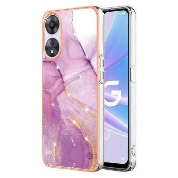 IMD MARBLE Ochranný kryt pre Oppo A58 PURPLE