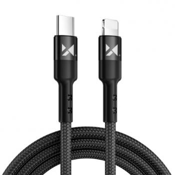 MG kábel USB-C / Lightning PD 18W 1m, čierny (WUC-PD-CL1B)