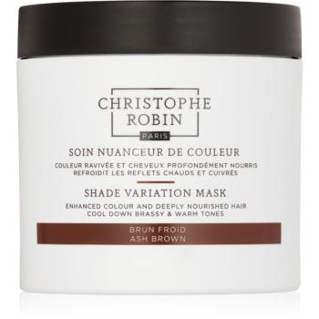 Christophe Robin Shade Variation Mask výživná krémová maska na vlasy odtieň Ash Brown 250 ml