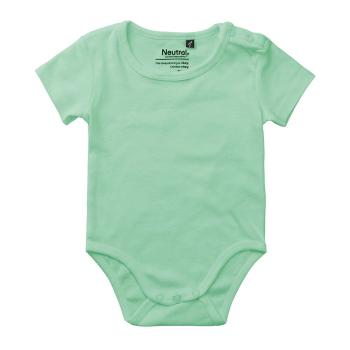 Neutral Detské body s krátkymi rukávmi z organickej Fairtrade bavlny - Dusty mint | 62