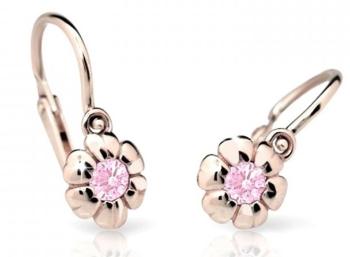 Cutie Jewellery Detské náušnice z ružového zlata C2151-10-X-4 ružová