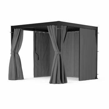 Blumfeldt LuminaHaven Pergola 3x3 so závesmi a sieťkami proti hmyzu