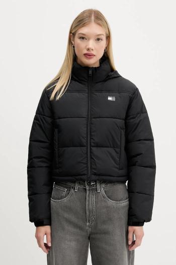 Bunda Tommy Jeans čierna farba, zimná, DW0DW21620