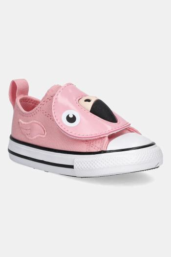 Detské tenisky Converse CHUCK TAYLOR ALL STAR ONE STRAP ružová farba, A11789C
