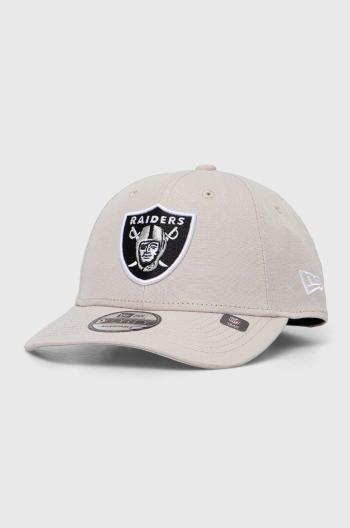 Šiltovka New Era šedá farba, s nášivkou, LAS VEGAS RAIDERS