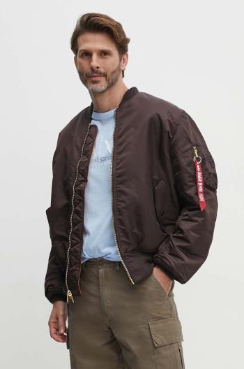 Obojstranná bunda bomber Alpha Industries MA-1 100101.696, pánska, hnedá farba, prechodná